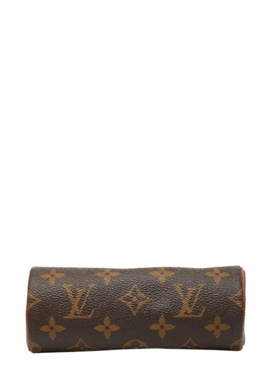 Louis Vuitton Monogram Papillon Handbag Pouch Brown Leather - Picture 3 of 7
